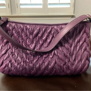 Coach plum quilted shoulder bag